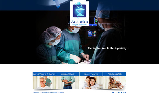 Digital MindScapes Client Preview – Anaheim Surgical Associates Website