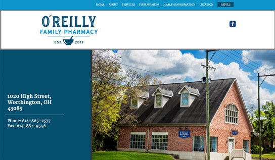 Digital MindScapes Client Preview – O'Reilly Family Pharmacy Website