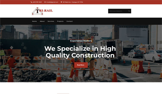 Digital MindScapes Client Preview – Tri-Rail Construction Website